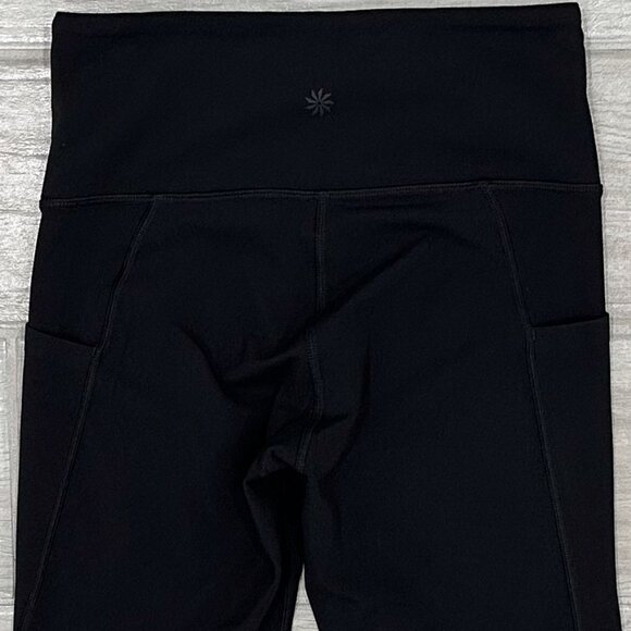Athleta Salutation Stash Pocket Tight in Powervita Black Leggings Women's Sz XSP - Picture 10 of 16